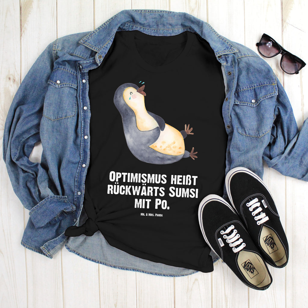 Größe L T-Shirt Pinguin lachend T-Shirt, Shirt, Tshirt, Lustiges T-Shirt, T-Shirt mit Spruch, Party, Junggesellenabschied, Jubiläum, Geburstag, Herrn, Damen, Männer, Frauen, Schlafshirt, Nachthemd, Sprüche, Pinguin, Pinguine, lustiger Spruch, Optimismus, Fröhlich, Lachen, Humor, Fröhlichkeit