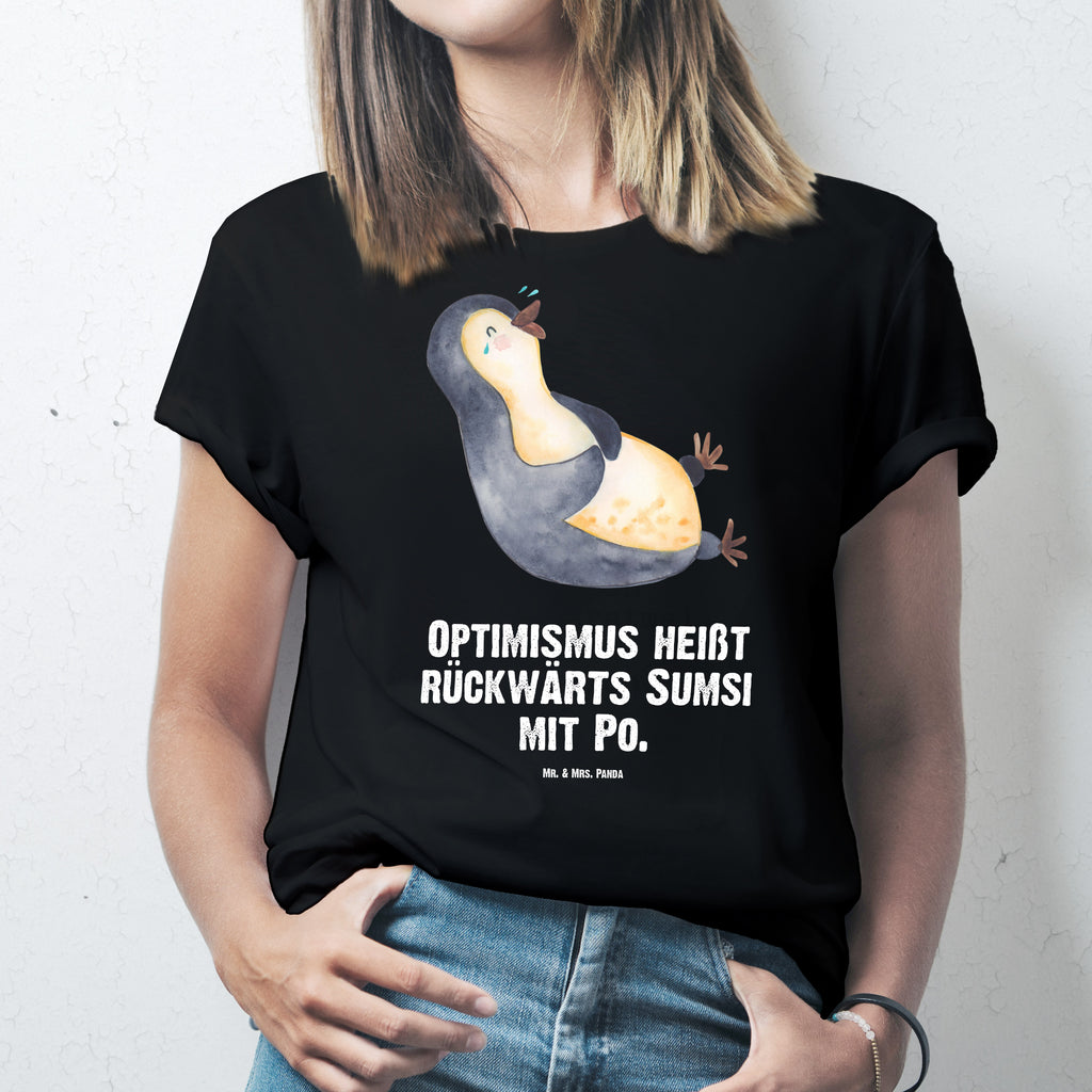Größe L T-Shirt Pinguin lachend T-Shirt, Shirt, Tshirt, Lustiges T-Shirt, T-Shirt mit Spruch, Party, Junggesellenabschied, Jubiläum, Geburstag, Herrn, Damen, Männer, Frauen, Schlafshirt, Nachthemd, Sprüche, Pinguin, Pinguine, lustiger Spruch, Optimismus, Fröhlich, Lachen, Humor, Fröhlichkeit