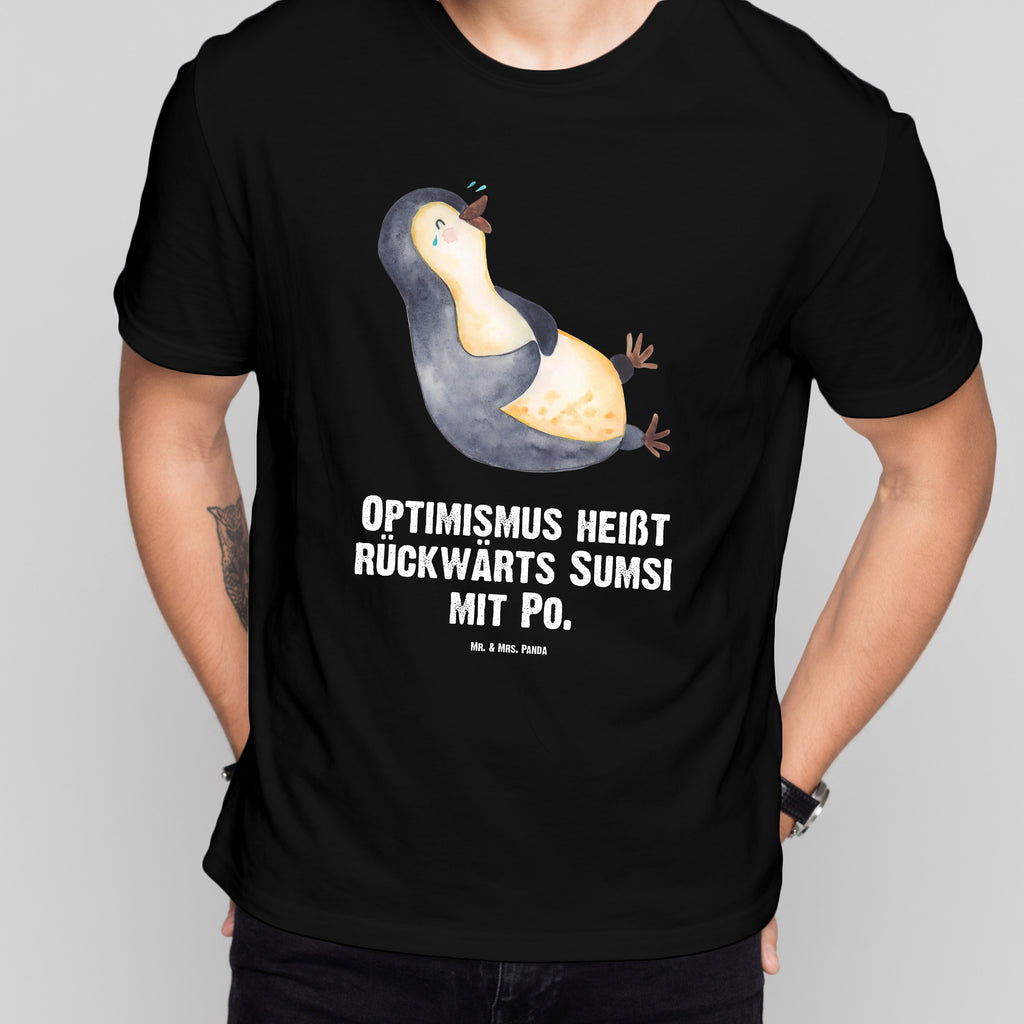 Größe L T-Shirt Pinguin lachend T-Shirt, Shirt, Tshirt, Lustiges T-Shirt, T-Shirt mit Spruch, Party, Junggesellenabschied, Jubiläum, Geburstag, Herrn, Damen, Männer, Frauen, Schlafshirt, Nachthemd, Sprüche, Pinguin, Pinguine, lustiger Spruch, Optimismus, Fröhlich, Lachen, Humor, Fröhlichkeit
