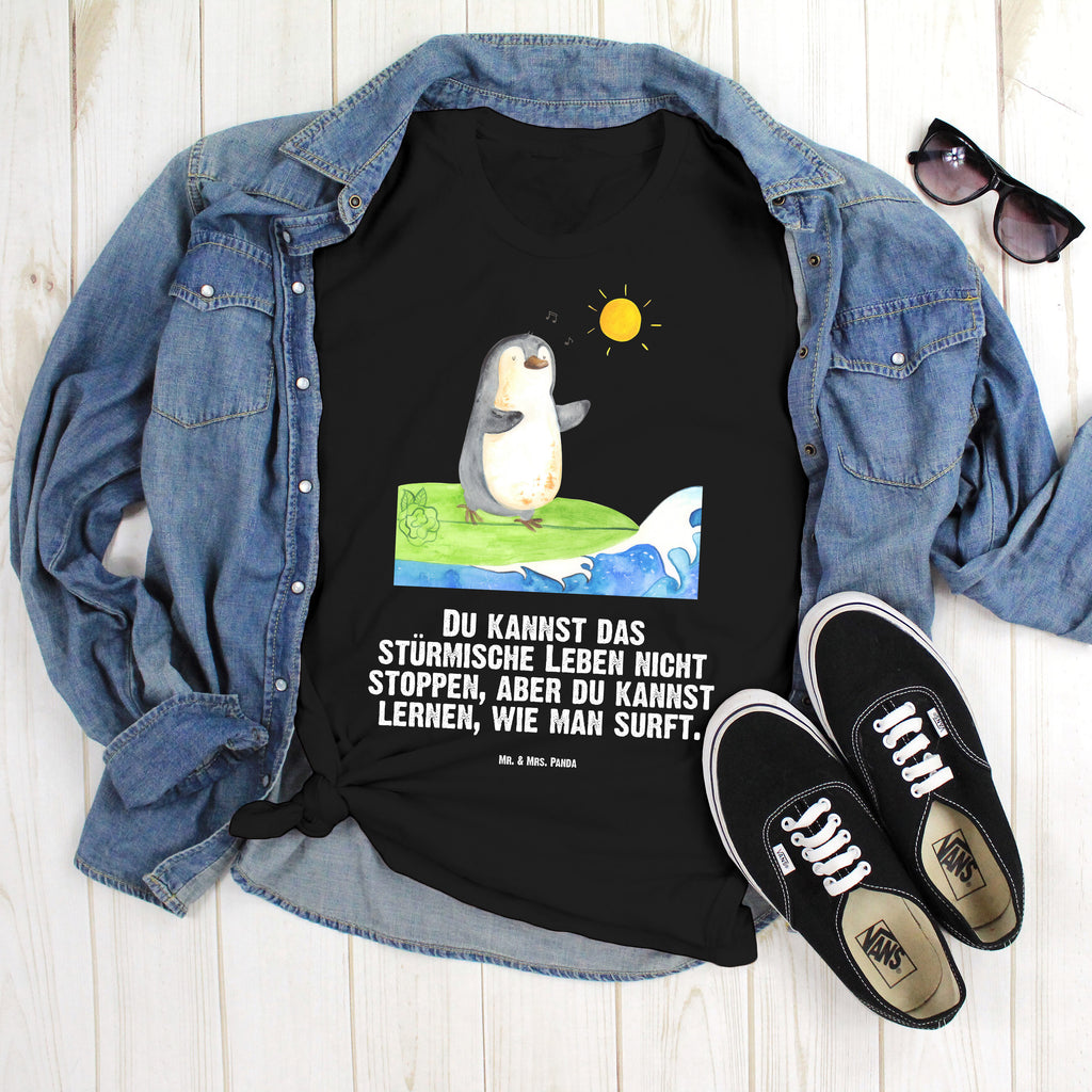 Größe L T-Shirt Pinguin Surfer T-Shirt, Shirt, Tshirt, Lustiges T-Shirt, T-Shirt mit Spruch, Party, Junggesellenabschied, Jubiläum, Geburstag, Herrn, Damen, Männer, Frauen, Schlafshirt, Nachthemd, Sprüche, Pinguin, Pinguine, surfen, Surfer, Hawaii, Urlaub, Wellen, Wellen reiten, Portugal