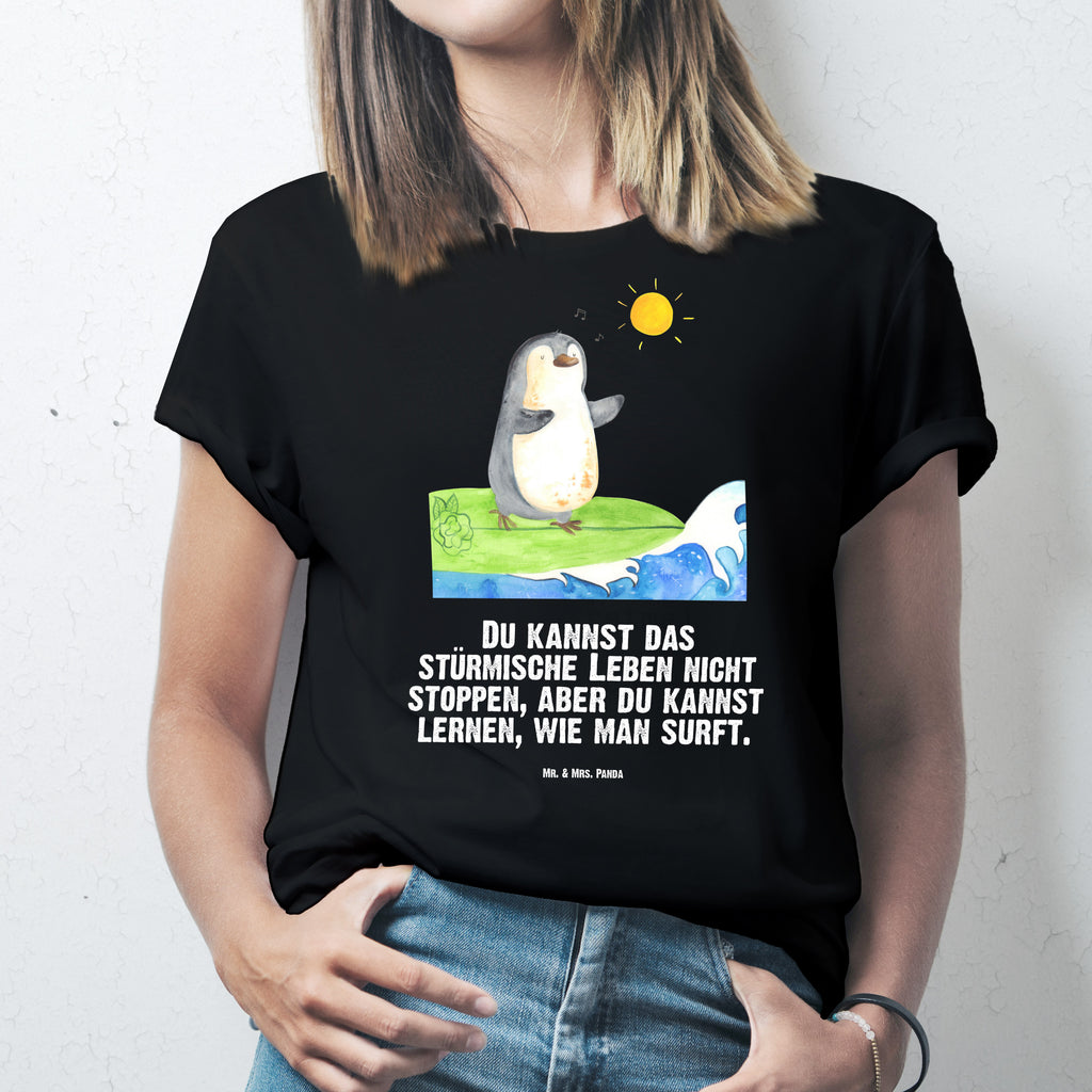Größe L T-Shirt Pinguin Surfer T-Shirt, Shirt, Tshirt, Lustiges T-Shirt, T-Shirt mit Spruch, Party, Junggesellenabschied, Jubiläum, Geburstag, Herrn, Damen, Männer, Frauen, Schlafshirt, Nachthemd, Sprüche, Pinguin, Pinguine, surfen, Surfer, Hawaii, Urlaub, Wellen, Wellen reiten, Portugal