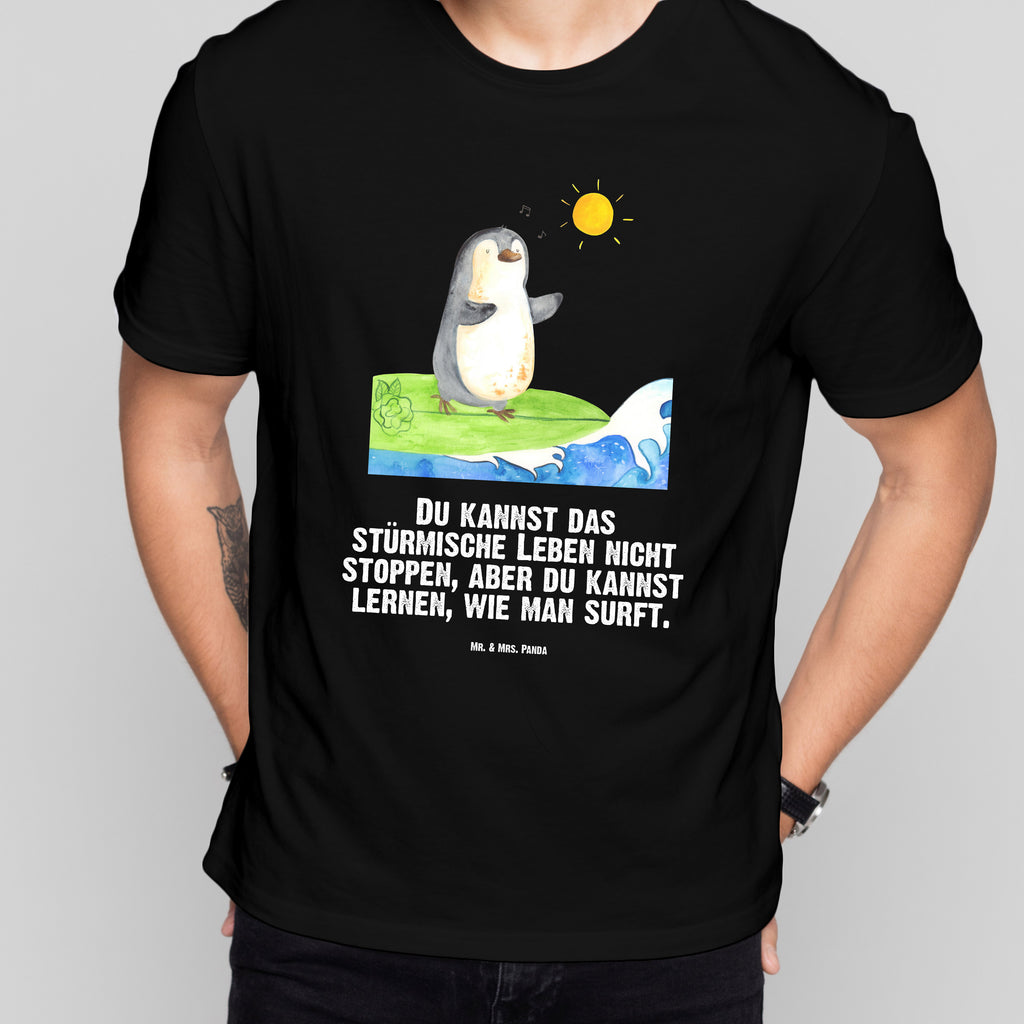 Größe L T-Shirt Pinguin Surfer T-Shirt, Shirt, Tshirt, Lustiges T-Shirt, T-Shirt mit Spruch, Party, Junggesellenabschied, Jubiläum, Geburstag, Herrn, Damen, Männer, Frauen, Schlafshirt, Nachthemd, Sprüche, Pinguin, Pinguine, surfen, Surfer, Hawaii, Urlaub, Wellen, Wellen reiten, Portugal