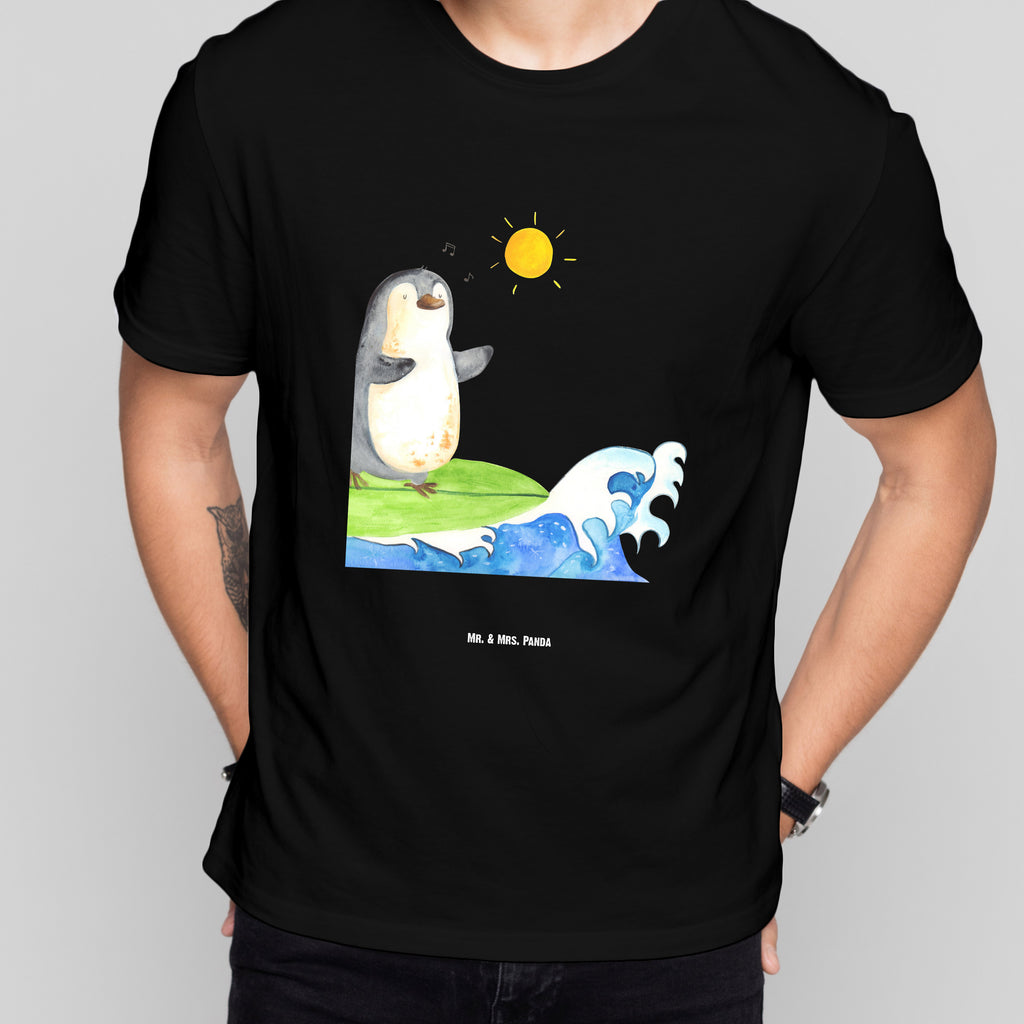 Größe L T-Shirt Pinguin Surfer T-Shirt, Shirt, Tshirt, Lustiges T-Shirt, T-Shirt mit Spruch, Party, Junggesellenabschied, Jubiläum, Geburstag, Herrn, Damen, Männer, Frauen, Schlafshirt, Nachthemd, Sprüche, Pinguin, Pinguine, surfen, Surfer, Hawaii, Urlaub, Wellen, Wellen reiten, Portugal