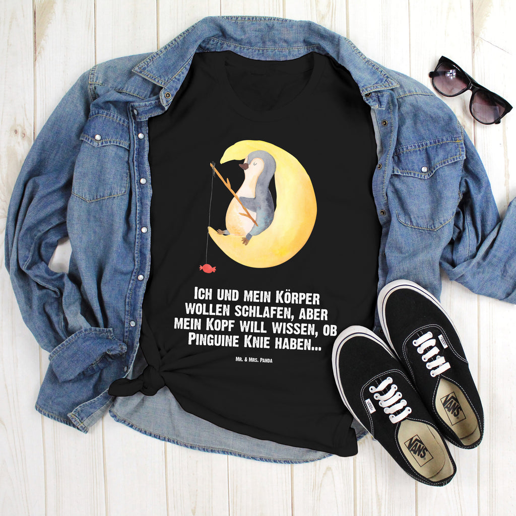 Größe M T-Shirt Pinguin Mond T-Shirt, Shirt, Tshirt, Lustiges T-Shirt, T-Shirt mit Spruch, Party, Junggesellenabschied, Jubiläum, Geburstag, Herrn, Damen, Männer, Frauen, Schlafshirt, Nachthemd, Sprüche, Pinguin, Pinguine, Spruch, schlafen, Nachtruhe, Einschlafen, Schlafzimmer, Schlafstörungen, Gästezimmer