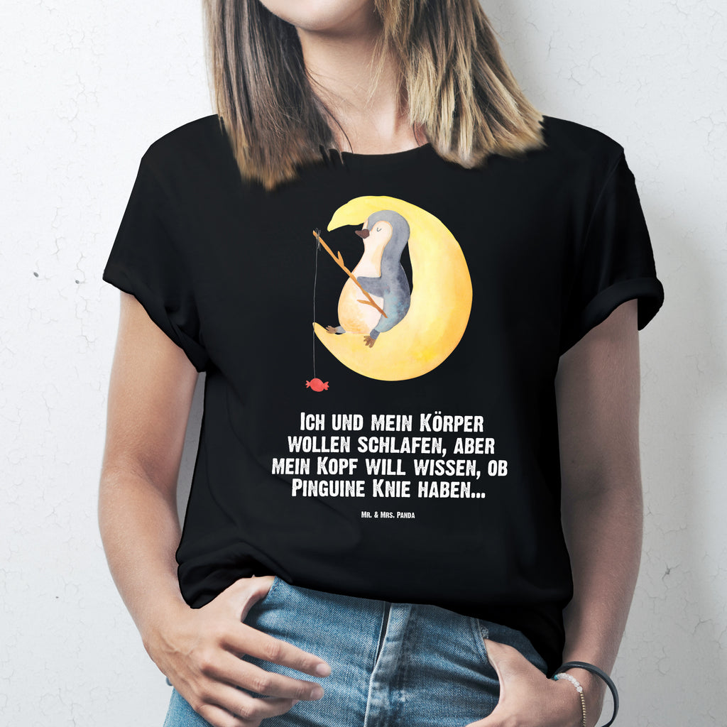 Größe M T-Shirt Pinguin Mond T-Shirt, Shirt, Tshirt, Lustiges T-Shirt, T-Shirt mit Spruch, Party, Junggesellenabschied, Jubiläum, Geburstag, Herrn, Damen, Männer, Frauen, Schlafshirt, Nachthemd, Sprüche, Pinguin, Pinguine, Spruch, schlafen, Nachtruhe, Einschlafen, Schlafzimmer, Schlafstörungen, Gästezimmer