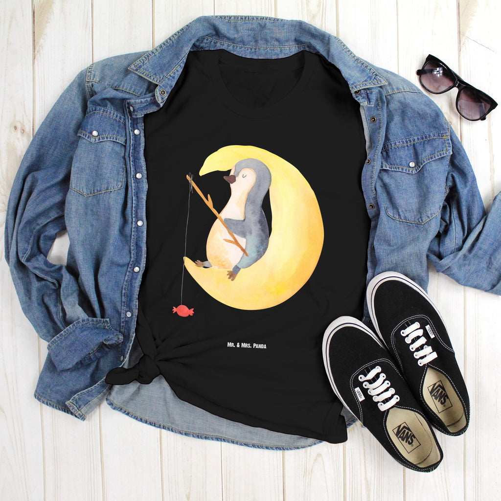 Größe M T-Shirt Pinguin Mond T-Shirt, Shirt, Tshirt, Lustiges T-Shirt, T-Shirt mit Spruch, Party, Junggesellenabschied, Jubiläum, Geburstag, Herrn, Damen, Männer, Frauen, Schlafshirt, Nachthemd, Sprüche, Pinguin, Pinguine, Spruch, schlafen, Nachtruhe, Einschlafen, Schlafzimmer, Schlafstörungen, Gästezimmer