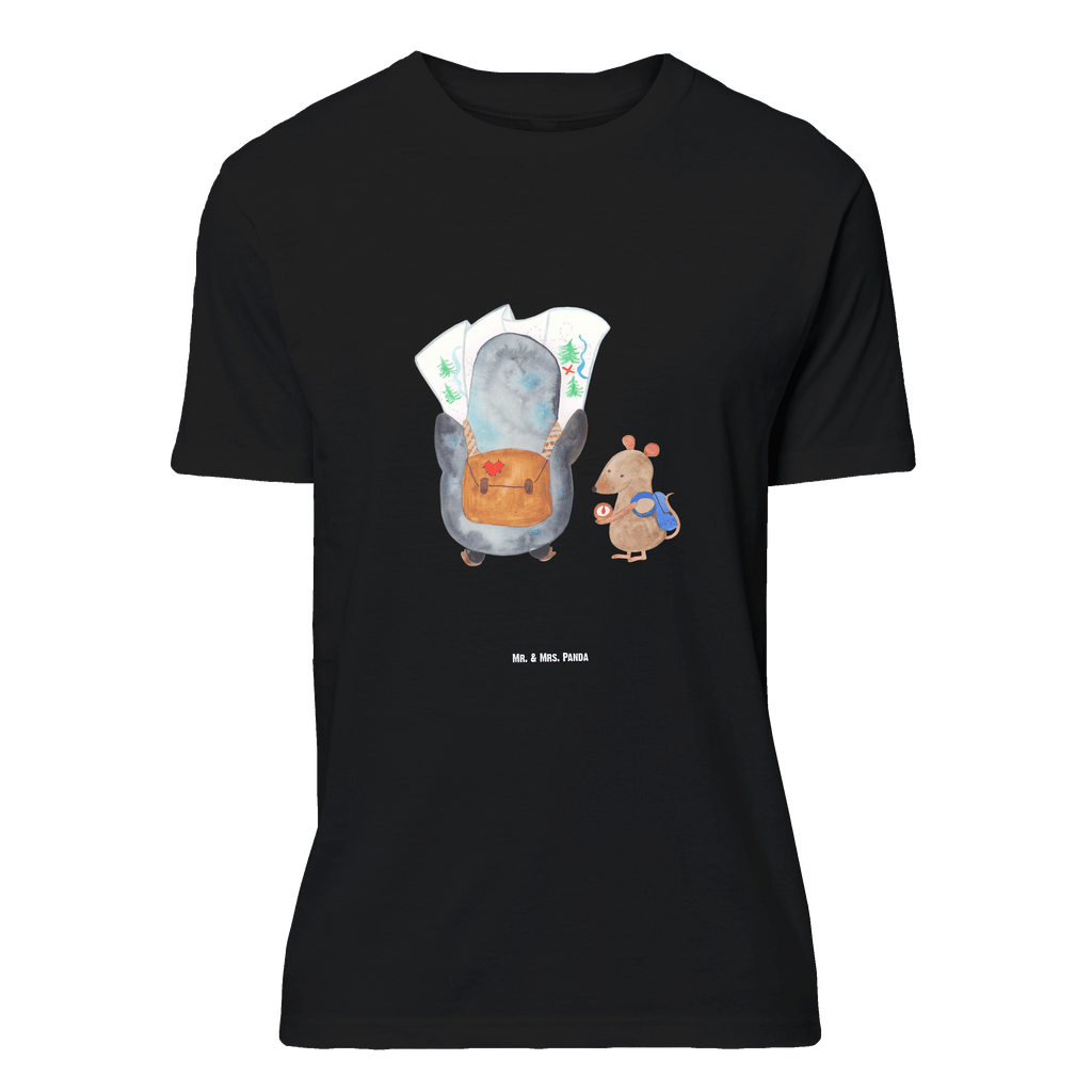 Größe M T-Shirt Pinguin & Maus Wanderer T-Shirt, Shirt, Tshirt, Lustiges T-Shirt, T-Shirt mit Spruch, Party, Junggesellenabschied, Jubiläum, Geburstag, Herrn, Damen, Männer, Frauen, Schlafshirt, Nachthemd, Sprüche, Pinguin, Pinguine, Abenteurer, Abenteuer, Roadtrip, Ausflug, Wanderlust, wandern