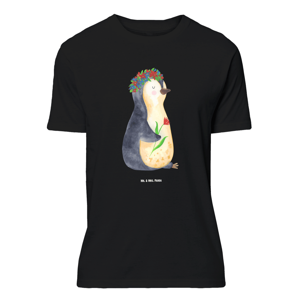 Größe XL T-Shirt Pinguin Blumenkranz T-Shirt, Shirt, Tshirt, Lustiges T-Shirt, T-Shirt mit Spruch, Party, Junggesellenabschied, Jubiläum, Geburstag, Herrn, Damen, Männer, Frauen, Schlafshirt, Nachthemd, Sprüche, Pinguin, Pinguine, Blumenkranz, Universum, Leben, Wünsche, Ziele, Lebensziele, Motivation, Lebenslust, Liebeskummer, Geschenkidee