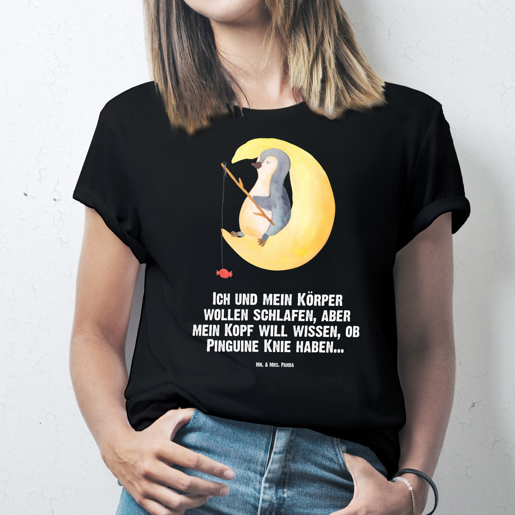 Größe M T-Shirt Pinguin Mond T-Shirt, Shirt, Tshirt, Lustiges T-Shirt, T-Shirt mit Spruch, Party, Junggesellenabschied, Jubiläum, Geburstag, Herrn, Damen, Männer, Frauen, Schlafshirt, Nachthemd, Sprüche, Pinguin, Pinguine, Spruch, schlafen, Nachtruhe, Einschlafen, Schlafzimmer, Schlafstörungen, Gästezimmer