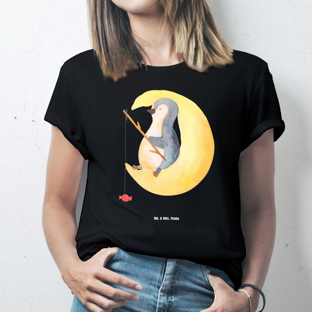 Größe M T-Shirt Pinguin Mond T-Shirt, Shirt, Tshirt, Lustiges T-Shirt, T-Shirt mit Spruch, Party, Junggesellenabschied, Jubiläum, Geburstag, Herrn, Damen, Männer, Frauen, Schlafshirt, Nachthemd, Sprüche, Pinguin, Pinguine, Spruch, schlafen, Nachtruhe, Einschlafen, Schlafzimmer, Schlafstörungen, Gästezimmer