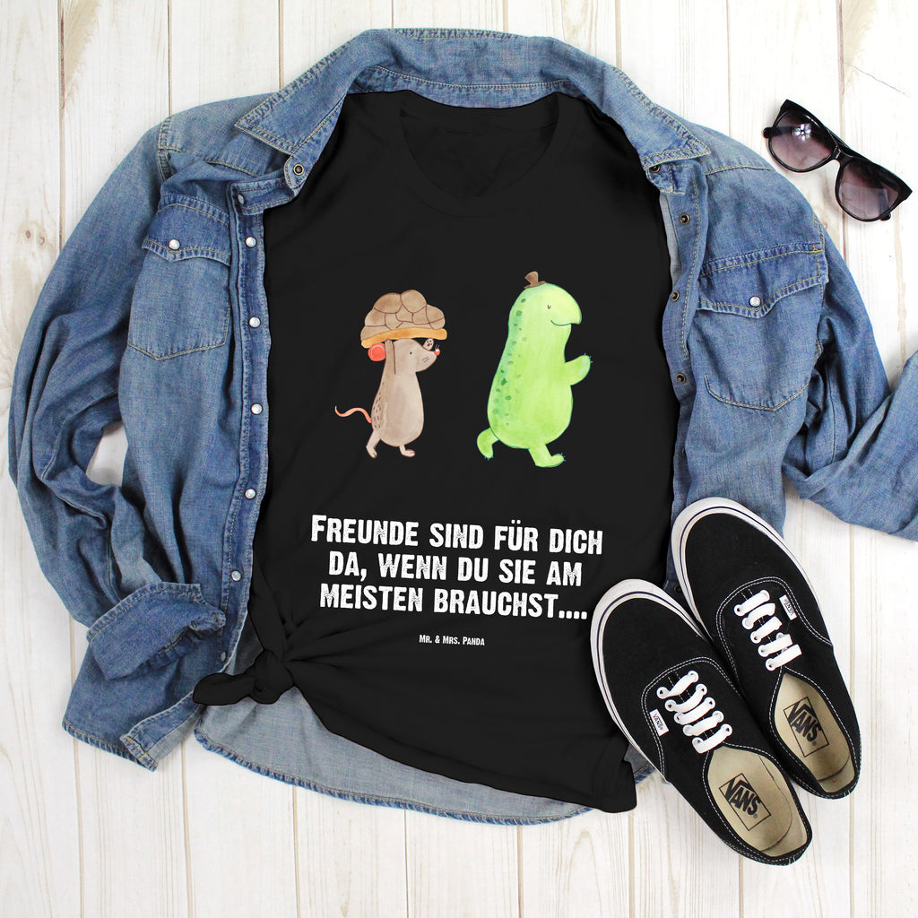 Größe L T-Shirt Schildkröte & Maus T-Shirt, Shirt, Tshirt, Lustiges T-Shirt, T-Shirt mit Spruch, Party, Junggesellenabschied, Jubiläum, Geburstag, Herrn, Damen, Männer, Frauen, Schlafshirt, Nachthemd, Sprüche, Schildkröte, Maus, Freunde, Freundinnen, beste Freunde, beste Freundinnen