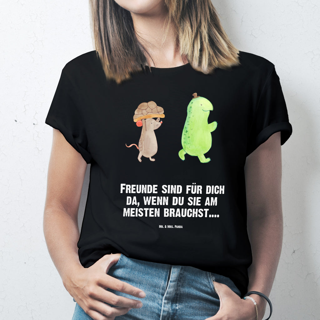 Größe L T-Shirt Schildkröte & Maus T-Shirt, Shirt, Tshirt, Lustiges T-Shirt, T-Shirt mit Spruch, Party, Junggesellenabschied, Jubiläum, Geburstag, Herrn, Damen, Männer, Frauen, Schlafshirt, Nachthemd, Sprüche, Schildkröte, Maus, Freunde, Freundinnen, beste Freunde, beste Freundinnen