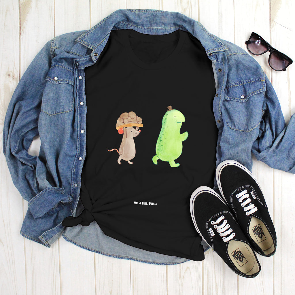 Größe L T-Shirt Schildkröte & Maus T-Shirt, Shirt, Tshirt, Lustiges T-Shirt, T-Shirt mit Spruch, Party, Junggesellenabschied, Jubiläum, Geburstag, Herrn, Damen, Männer, Frauen, Schlafshirt, Nachthemd, Sprüche, Schildkröte, Maus, Freunde, Freundinnen, beste Freunde, beste Freundinnen