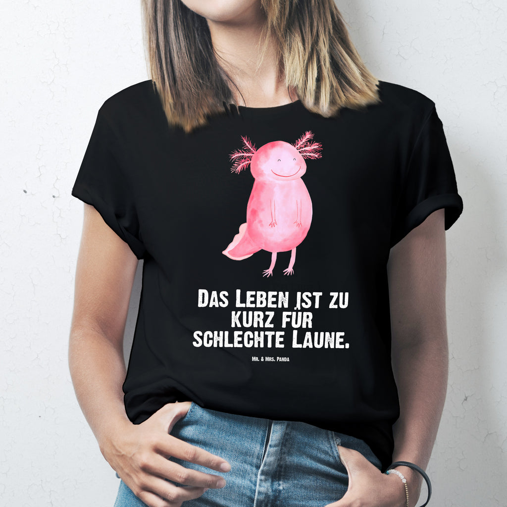 Größe XXL T-Shirt Axolotl glücklich T-Shirt, Shirt, Tshirt, Lustiges T-Shirt, T-Shirt mit Spruch, Party, Junggesellenabschied, Jubiläum, Geburstag, Herrn, Damen, Männer, Frauen, Schlafshirt, Nachthemd, Sprüche, Axolotl, Molch, Axolot, Schwanzlurch, Lurch, Lurche, Motivation, gute Laune