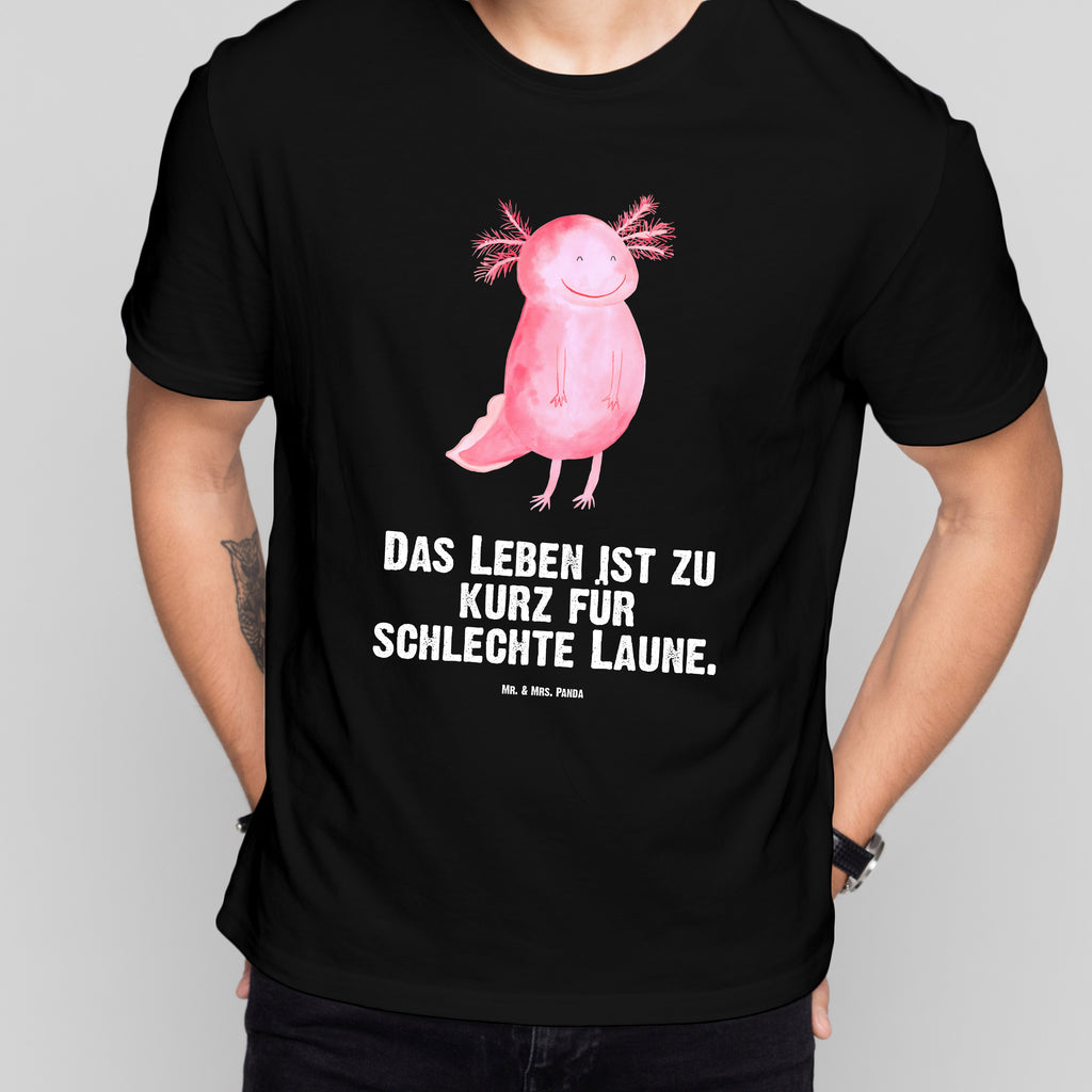 Größe XXL T-Shirt Axolotl glücklich T-Shirt, Shirt, Tshirt, Lustiges T-Shirt, T-Shirt mit Spruch, Party, Junggesellenabschied, Jubiläum, Geburstag, Herrn, Damen, Männer, Frauen, Schlafshirt, Nachthemd, Sprüche, Axolotl, Molch, Axolot, Schwanzlurch, Lurch, Lurche, Motivation, gute Laune