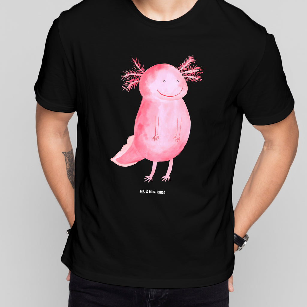 Größe XXL T-Shirt Axolotl glücklich T-Shirt, Shirt, Tshirt, Lustiges T-Shirt, T-Shirt mit Spruch, Party, Junggesellenabschied, Jubiläum, Geburstag, Herrn, Damen, Männer, Frauen, Schlafshirt, Nachthemd, Sprüche, Axolotl, Molch, Axolot, Schwanzlurch, Lurch, Lurche, Motivation, gute Laune