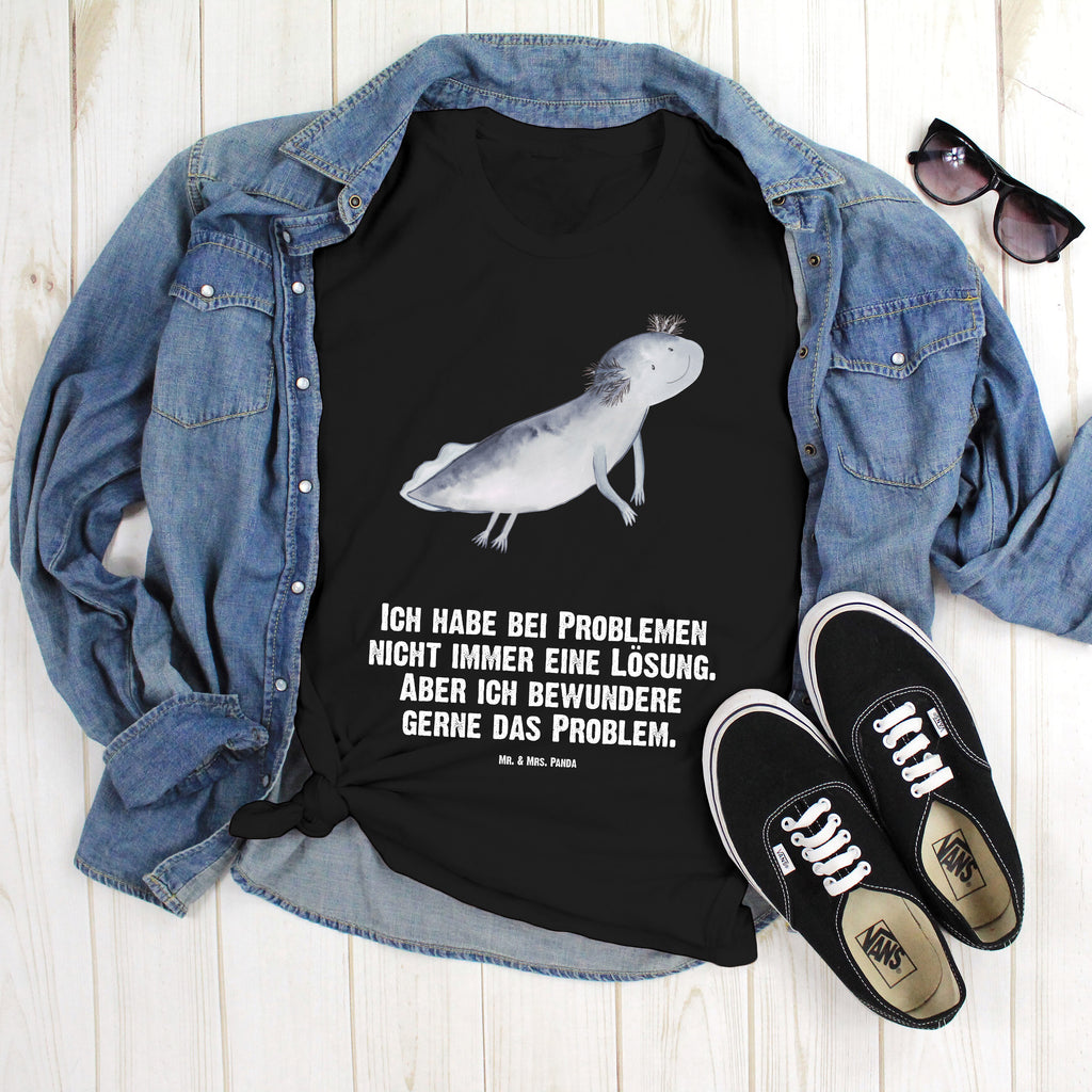 Größe M T-Shirt Axolotl schwimmt T-Shirt, Shirt, Tshirt, Lustiges T-Shirt, T-Shirt mit Spruch, Party, Junggesellenabschied, Jubiläum, Geburstag, Herrn, Damen, Männer, Frauen, Schlafshirt, Nachthemd, Sprüche, Axolotl, Molch, Axolot, Schwanzlurch, Lurch, Lurche, Problem, Probleme, Lösungen, Motivation