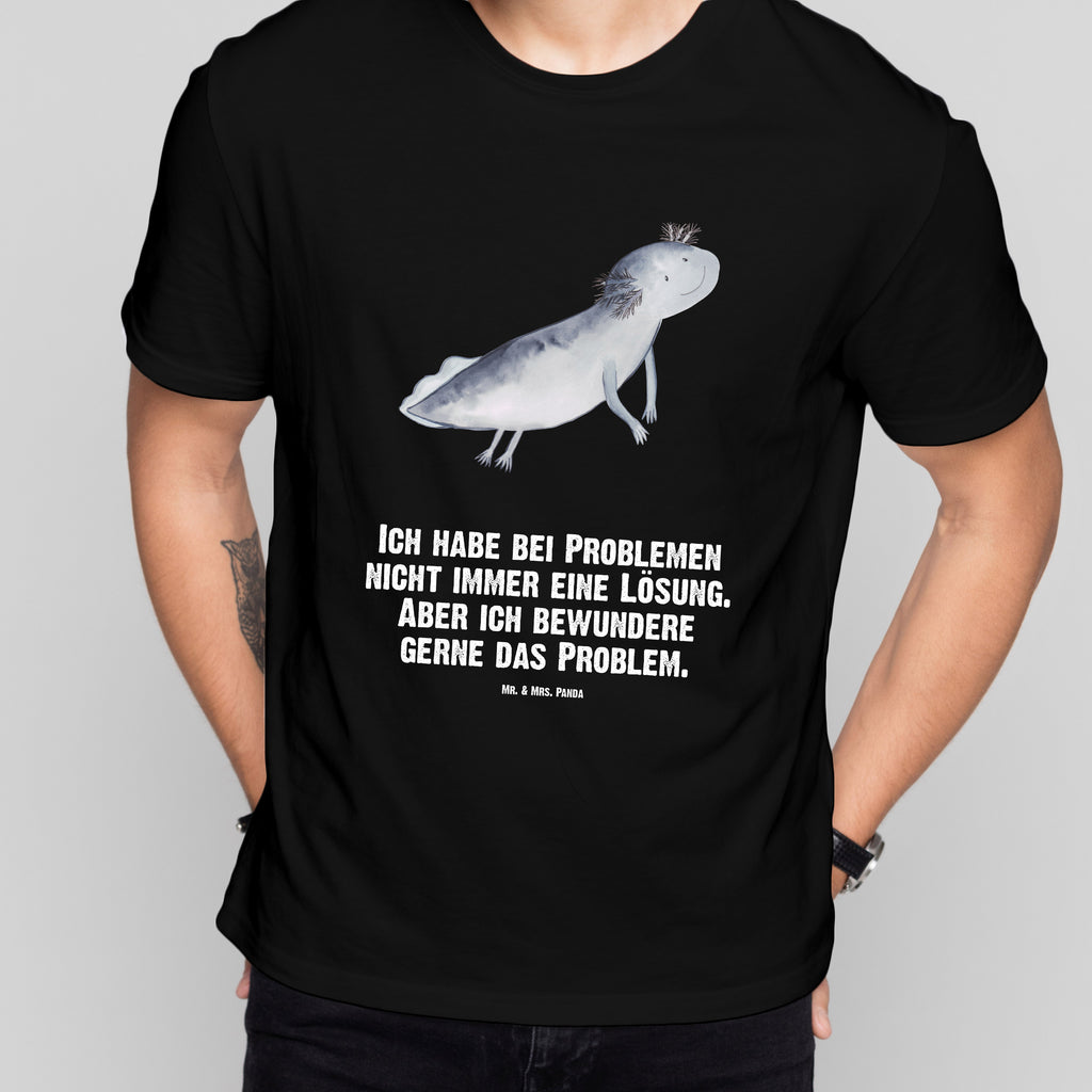 Größe M T-Shirt Axolotl schwimmt T-Shirt, Shirt, Tshirt, Lustiges T-Shirt, T-Shirt mit Spruch, Party, Junggesellenabschied, Jubiläum, Geburstag, Herrn, Damen, Männer, Frauen, Schlafshirt, Nachthemd, Sprüche, Axolotl, Molch, Axolot, Schwanzlurch, Lurch, Lurche, Problem, Probleme, Lösungen, Motivation
