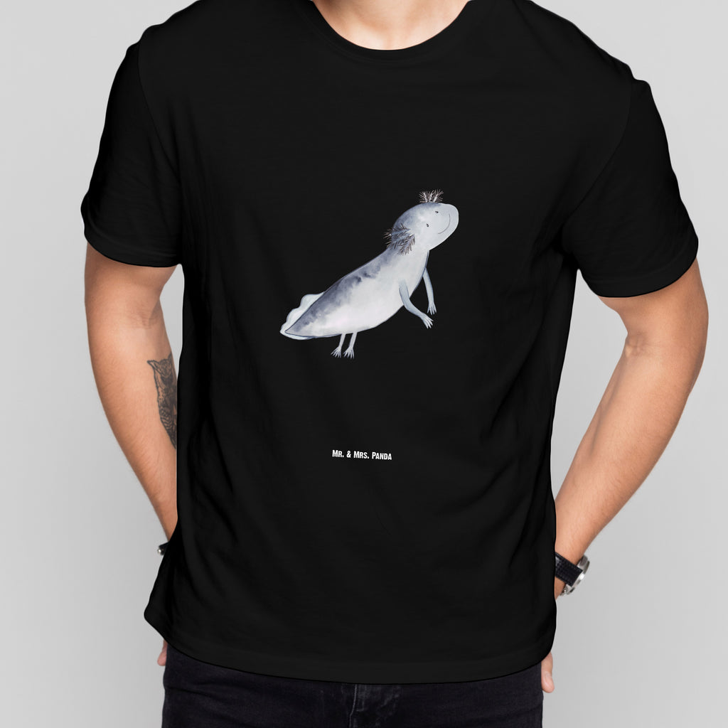 Größe M T-Shirt Axolotl schwimmt T-Shirt, Shirt, Tshirt, Lustiges T-Shirt, T-Shirt mit Spruch, Party, Junggesellenabschied, Jubiläum, Geburstag, Herrn, Damen, Männer, Frauen, Schlafshirt, Nachthemd, Sprüche, Axolotl, Molch, Axolot, Schwanzlurch, Lurch, Lurche, Problem, Probleme, Lösungen, Motivation