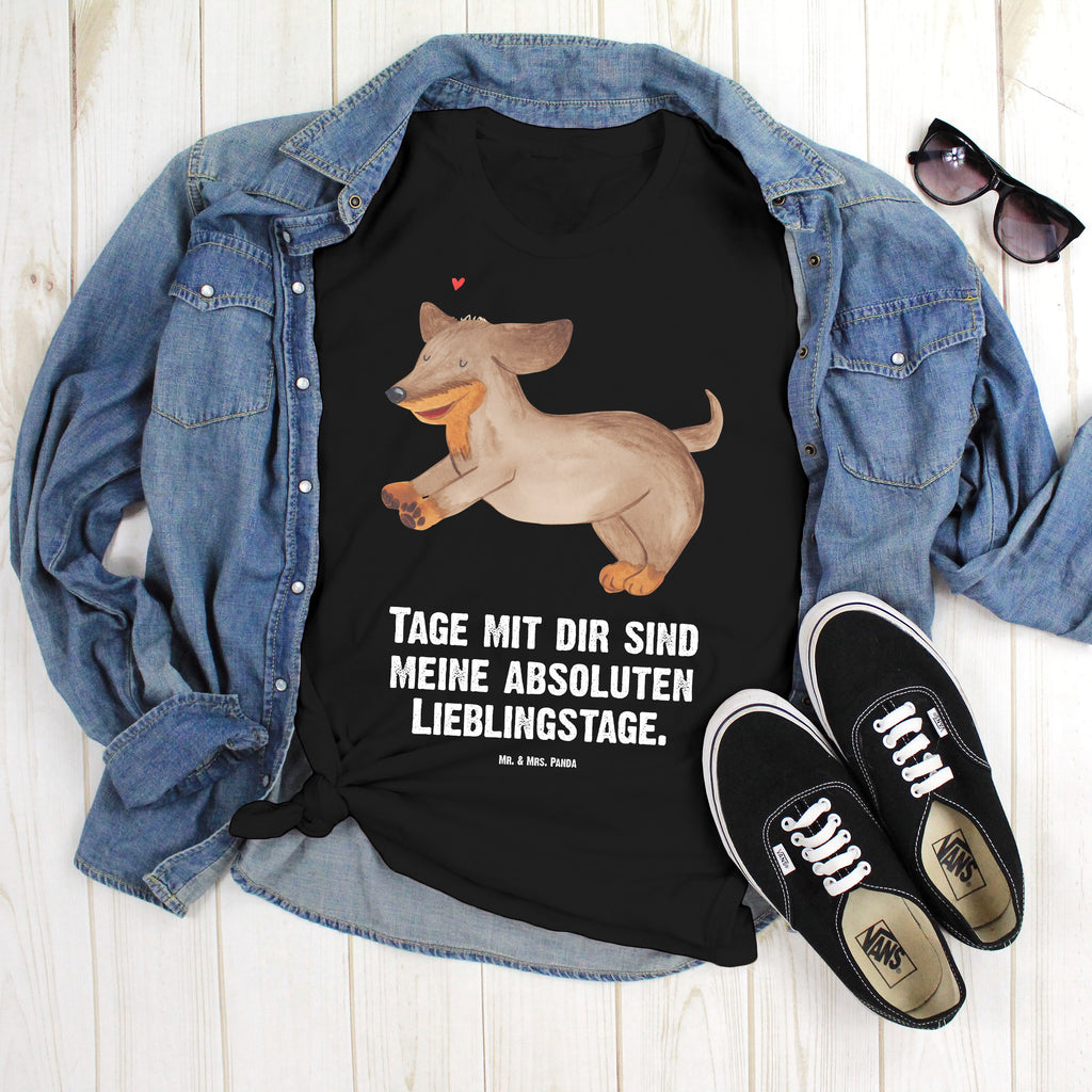 Größe L T-Shirt Hund Dackel fröhlich T-Shirt, Shirt, Tshirt, Lustiges T-Shirt, T-Shirt mit Spruch, Party, Junggesellenabschied, Jubiläum, Geburstag, Herrn, Damen, Männer, Frauen, Schlafshirt, Nachthemd, Sprüche, Hund, Hundemotiv, Haustier, Hunderasse, Tierliebhaber, Hundebesitzer, Hunde, Dackel, Dachshund, happy dog