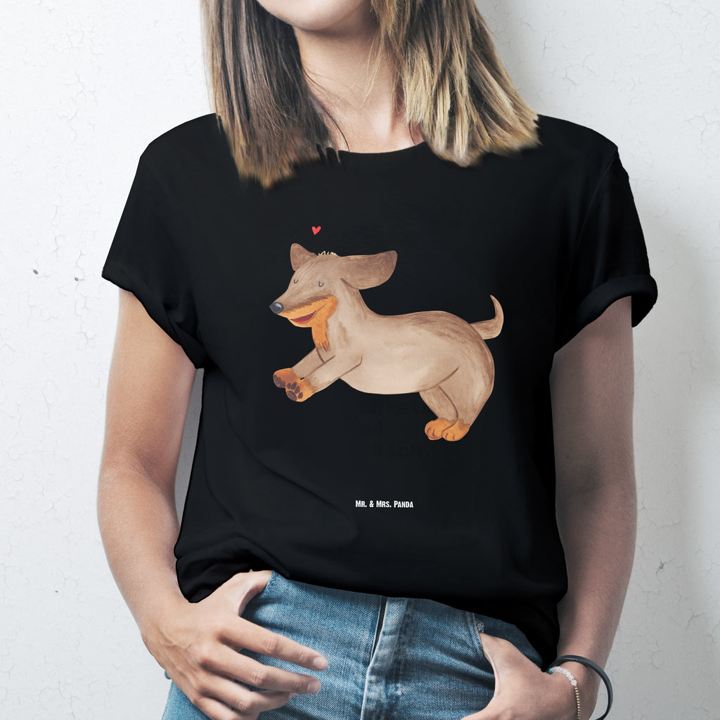 Größe L T-Shirt Hund Dackel fröhlich T-Shirt, Shirt, Tshirt, Lustiges T-Shirt, T-Shirt mit Spruch, Party, Junggesellenabschied, Jubiläum, Geburstag, Herrn, Damen, Männer, Frauen, Schlafshirt, Nachthemd, Sprüche, Hund, Hundemotiv, Haustier, Hunderasse, Tierliebhaber, Hundebesitzer, Hunde, Dackel, Dachshund, happy dog