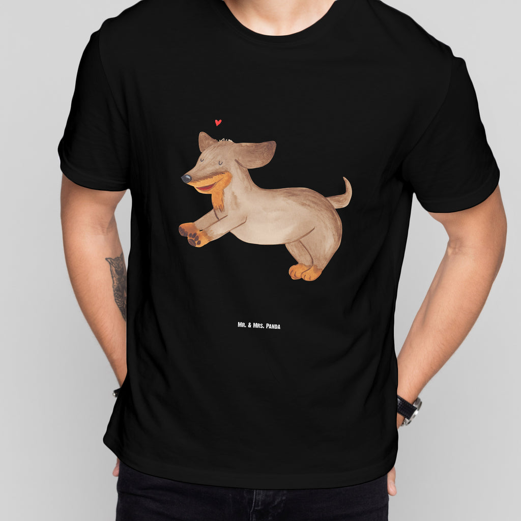Größe L T-Shirt Hund Dackel fröhlich T-Shirt, Shirt, Tshirt, Lustiges T-Shirt, T-Shirt mit Spruch, Party, Junggesellenabschied, Jubiläum, Geburstag, Herrn, Damen, Männer, Frauen, Schlafshirt, Nachthemd, Sprüche, Hund, Hundemotiv, Haustier, Hunderasse, Tierliebhaber, Hundebesitzer, Hunde, Dackel, Dachshund, happy dog