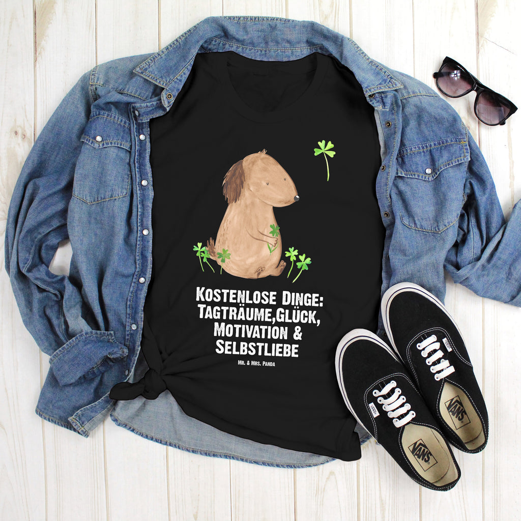 Größe L T-Shirt Hund Kleeblatt T-Shirt, Shirt, Tshirt, Lustiges T-Shirt, T-Shirt mit Spruch, Party, Junggesellenabschied, Jubiläum, Geburstag, Herrn, Damen, Männer, Frauen, Schlafshirt, Nachthemd, Sprüche, Hund, Hundemotiv, Haustier, Hunderasse, Tierliebhaber, Hundebesitzer, Kleeblatt, Glück, Tagträume, Motivation, Neuanfang, Geschenk, Glücksbringer, Selbstliebe, Achtsamkeit