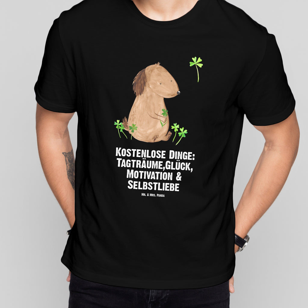 Größe L T-Shirt Hund Kleeblatt T-Shirt, Shirt, Tshirt, Lustiges T-Shirt, T-Shirt mit Spruch, Party, Junggesellenabschied, Jubiläum, Geburstag, Herrn, Damen, Männer, Frauen, Schlafshirt, Nachthemd, Sprüche, Hund, Hundemotiv, Haustier, Hunderasse, Tierliebhaber, Hundebesitzer, Kleeblatt, Glück, Tagträume, Motivation, Neuanfang, Geschenk, Glücksbringer, Selbstliebe, Achtsamkeit