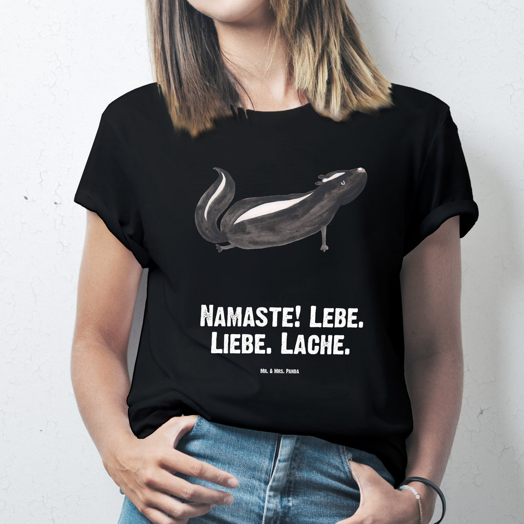 Größe L T-Shirt Stinktier Yoga T-Shirt, Shirt, Tshirt, Lustiges T-Shirt, T-Shirt mit Spruch, Party, Junggesellenabschied, Jubiläum, Geburstag, Herrn, Damen, Männer, Frauen, Schlafshirt, Nachthemd, Sprüche, Stinktier, Skunk, Wildtier, Raubtier, Stinker, Stinki, Yoga, Namaste, Lebe, Liebe, Lache