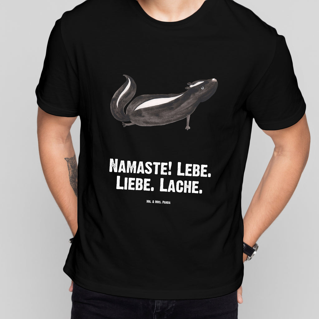 Größe L T-Shirt Stinktier Yoga T-Shirt, Shirt, Tshirt, Lustiges T-Shirt, T-Shirt mit Spruch, Party, Junggesellenabschied, Jubiläum, Geburstag, Herrn, Damen, Männer, Frauen, Schlafshirt, Nachthemd, Sprüche, Stinktier, Skunk, Wildtier, Raubtier, Stinker, Stinki, Yoga, Namaste, Lebe, Liebe, Lache