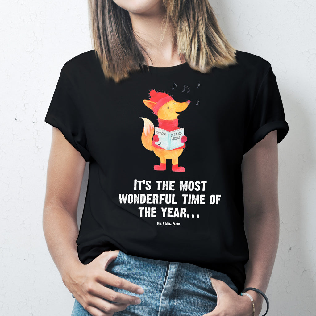 Größe L T-Shirt Fuchs Sänger T-Shirt, Shirt, Tshirt, Lustiges T-Shirt, T-Shirt mit Spruch, Party, Junggesellenabschied, Jubiläum, Geburstag, Herrn, Damen, Männer, Frauen, Schlafshirt, Nachthemd, Sprüche, Winter, Weihnachten, Weihnachtsdeko, Nikolaus, Advent, Heiligabend, Wintermotiv, Fuchs, Füchse, Sänger, Geschenk Sänger, Singen, Weihnachtslieder