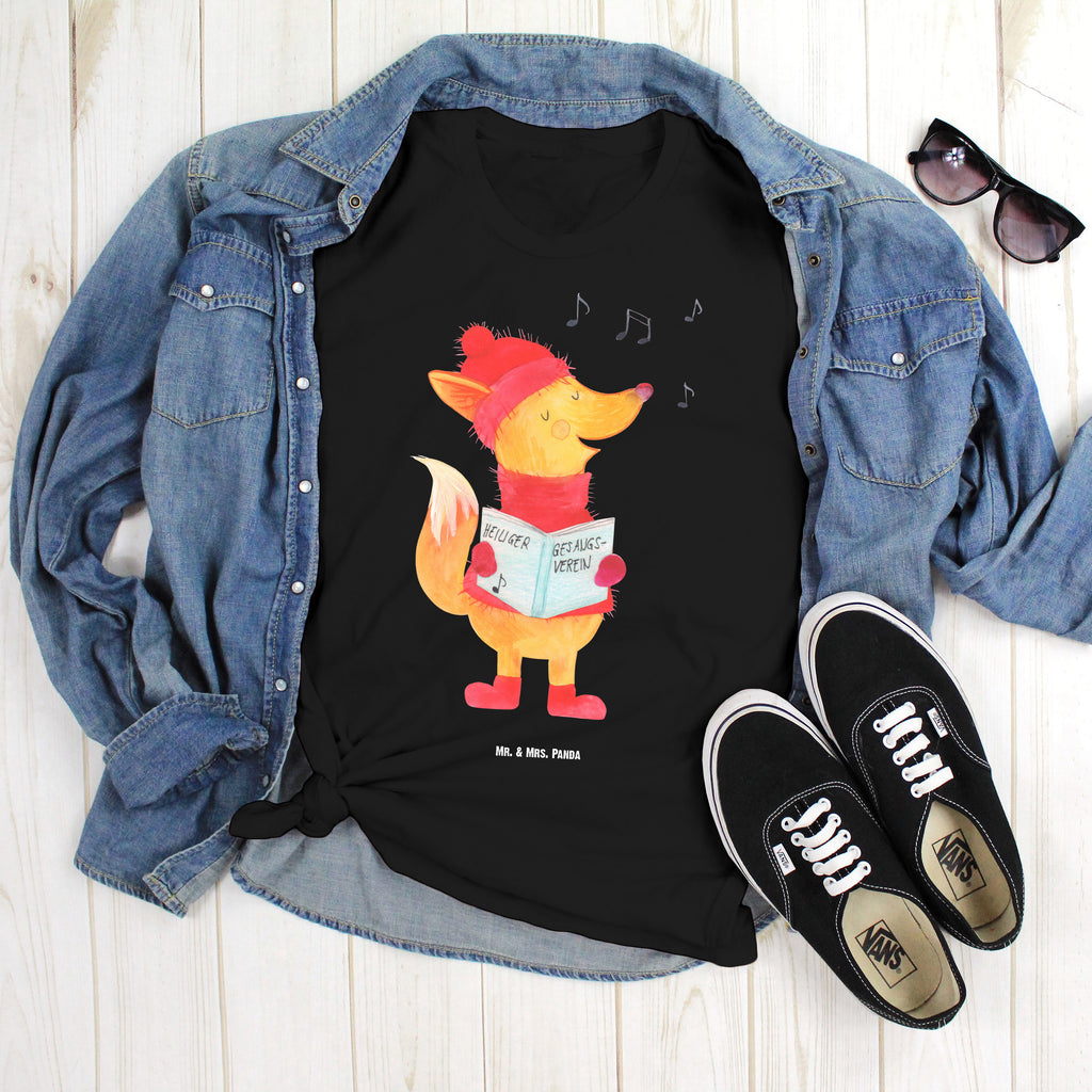 Größe L T-Shirt Fuchs Sänger T-Shirt, Shirt, Tshirt, Lustiges T-Shirt, T-Shirt mit Spruch, Party, Junggesellenabschied, Jubiläum, Geburstag, Herrn, Damen, Männer, Frauen, Schlafshirt, Nachthemd, Sprüche, Winter, Weihnachten, Weihnachtsdeko, Nikolaus, Advent, Heiligabend, Wintermotiv, Fuchs, Füchse, Sänger, Geschenk Sänger, Singen, Weihnachtslieder