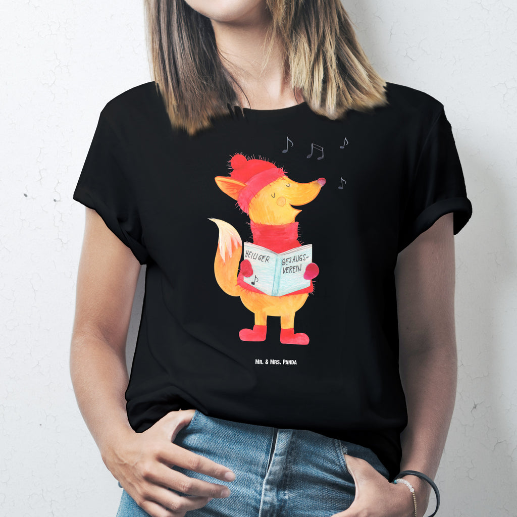 Größe L T-Shirt Fuchs Sänger T-Shirt, Shirt, Tshirt, Lustiges T-Shirt, T-Shirt mit Spruch, Party, Junggesellenabschied, Jubiläum, Geburstag, Herrn, Damen, Männer, Frauen, Schlafshirt, Nachthemd, Sprüche, Winter, Weihnachten, Weihnachtsdeko, Nikolaus, Advent, Heiligabend, Wintermotiv, Fuchs, Füchse, Sänger, Geschenk Sänger, Singen, Weihnachtslieder