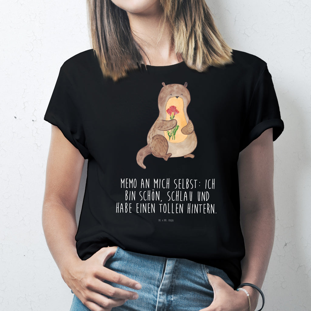 Größe S T-Shirt Otter Blumenstrauß T-Shirt, Shirt, Tshirt, Lustiges T-Shirt, T-Shirt mit Spruch, Party, Junggesellenabschied, Jubiläum, Geburstag, Herrn, Damen, Männer, Frauen, Schlafshirt, Nachthemd, Sprüche, Otter, Fischotter, Seeotter, Otter Seeotter See Otter