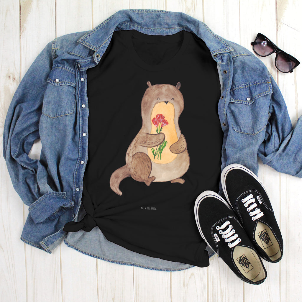 Größe S T-Shirt Otter Blumenstrauß T-Shirt, Shirt, Tshirt, Lustiges T-Shirt, T-Shirt mit Spruch, Party, Junggesellenabschied, Jubiläum, Geburstag, Herrn, Damen, Männer, Frauen, Schlafshirt, Nachthemd, Sprüche, Otter, Fischotter, Seeotter, Otter Seeotter See Otter