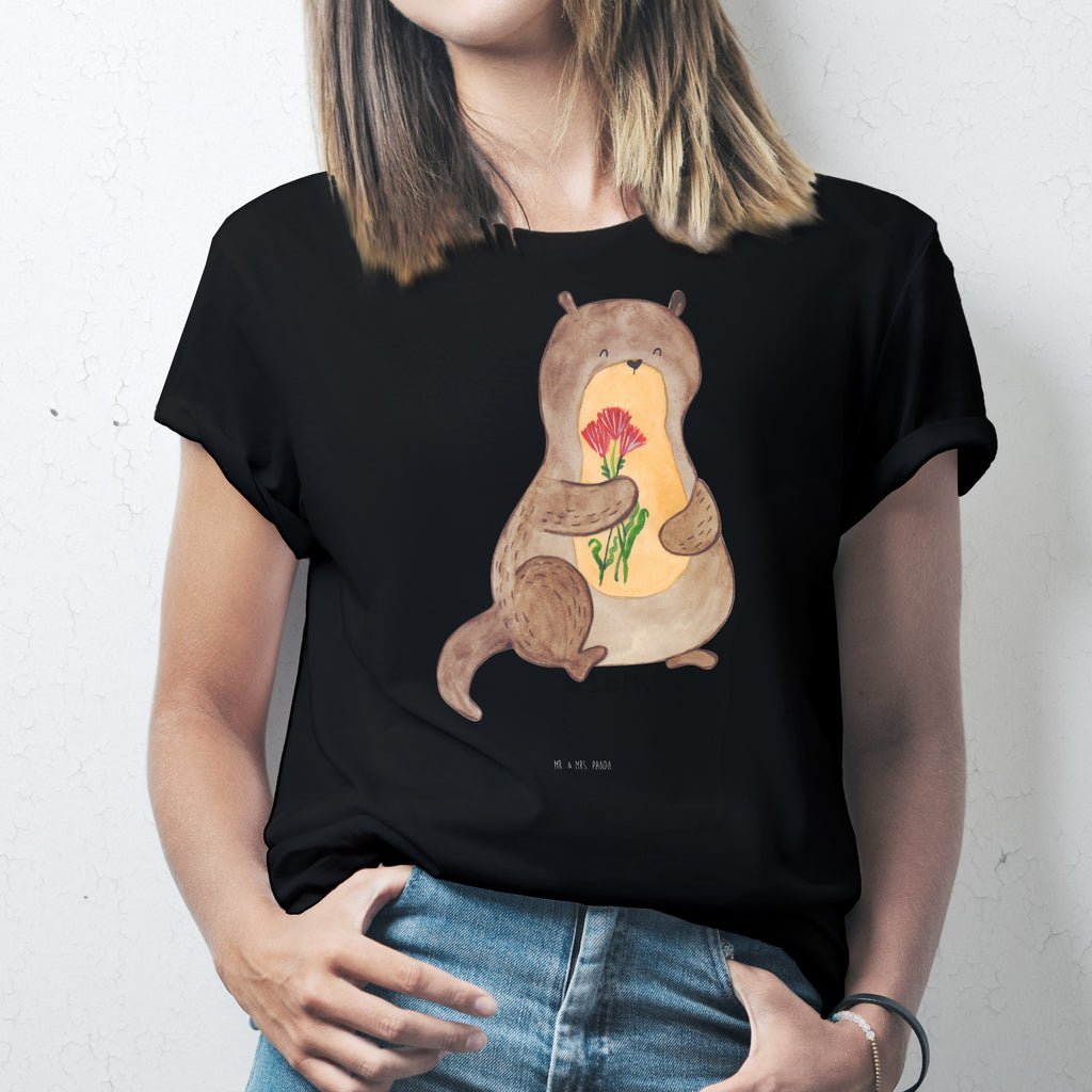Größe S T-Shirt Otter Blumenstrauß T-Shirt, Shirt, Tshirt, Lustiges T-Shirt, T-Shirt mit Spruch, Party, Junggesellenabschied, Jubiläum, Geburstag, Herrn, Damen, Männer, Frauen, Schlafshirt, Nachthemd, Sprüche, Otter, Fischotter, Seeotter, Otter Seeotter See Otter