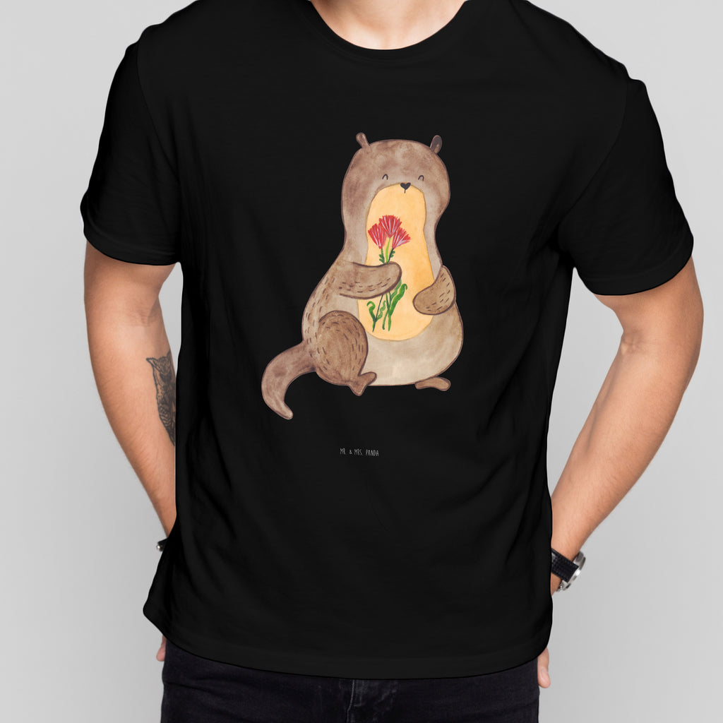 Größe S T-Shirt Otter Blumenstrauß T-Shirt, Shirt, Tshirt, Lustiges T-Shirt, T-Shirt mit Spruch, Party, Junggesellenabschied, Jubiläum, Geburstag, Herrn, Damen, Männer, Frauen, Schlafshirt, Nachthemd, Sprüche, Otter, Fischotter, Seeotter, Otter Seeotter See Otter