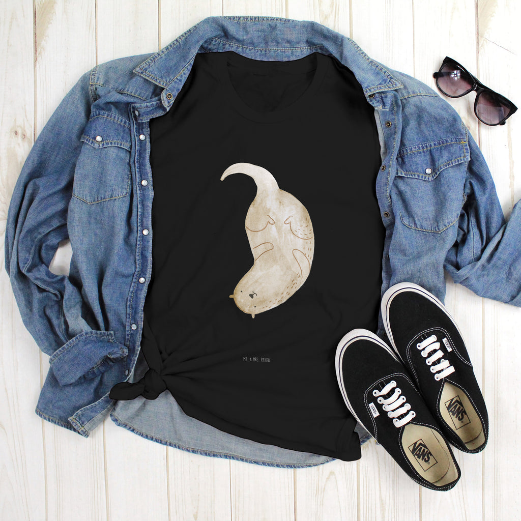 Größe S T-Shirt Otter kopfüber T-Shirt, Shirt, Tshirt, Lustiges T-Shirt, T-Shirt mit Spruch, Party, Junggesellenabschied, Jubiläum, Geburstag, Herrn, Damen, Männer, Frauen, Schlafshirt, Nachthemd, Sprüche, Otter, Fischotter, Seeotter, Otter Seeotter See Otter