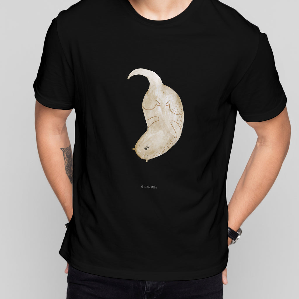 Größe S T-Shirt Otter kopfüber T-Shirt, Shirt, Tshirt, Lustiges T-Shirt, T-Shirt mit Spruch, Party, Junggesellenabschied, Jubiläum, Geburstag, Herrn, Damen, Männer, Frauen, Schlafshirt, Nachthemd, Sprüche, Otter, Fischotter, Seeotter, Otter Seeotter See Otter