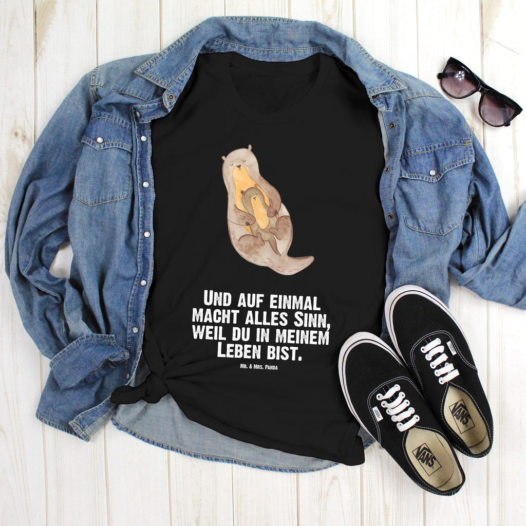 Größe L T-Shirt Otter mit Kind T-Shirt, Shirt, Tshirt, Lustiges T-Shirt, T-Shirt mit Spruch, Party, Junggesellenabschied, Jubiläum, Geburstag, Herrn, Damen, Männer, Frauen, Schlafshirt, Nachthemd, Sprüche, Otter, Fischotter, Seeotter, Otter Seeotter See Otter