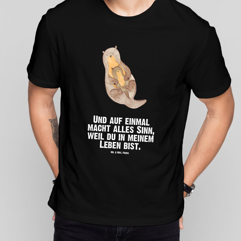 Größe L T-Shirt Otter mit Kind T-Shirt, Shirt, Tshirt, Lustiges T-Shirt, T-Shirt mit Spruch, Party, Junggesellenabschied, Jubiläum, Geburstag, Herrn, Damen, Männer, Frauen, Schlafshirt, Nachthemd, Sprüche, Otter, Fischotter, Seeotter, Otter Seeotter See Otter