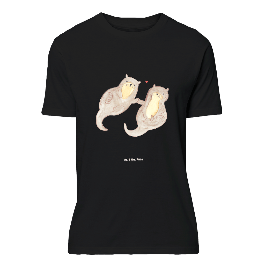 Größe XL T-Shirt Otter händchenhaltend T-Shirt, Shirt, Tshirt, Lustiges T-Shirt, T-Shirt mit Spruch, Party, Junggesellenabschied, Jubiläum, Geburstag, Herrn, Damen, Männer, Frauen, Schlafshirt, Nachthemd, Sprüche, Otter, Fischotter, Seeotter, Otter Seeotter See Otter
