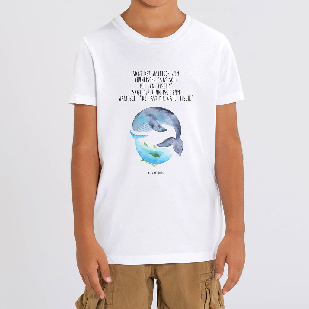 3-4 Jahre Kinder T-Shirt Walfisch & Thunfisch Tiermotive, Gute Laune, lustige Sprüche, Tiere, Wal, Wahl, Tunfisch, Wortwitz lustig, Spruch lustig, Flachwitz, Witz, Spruch des Tages, Flachwitz Geschenk
