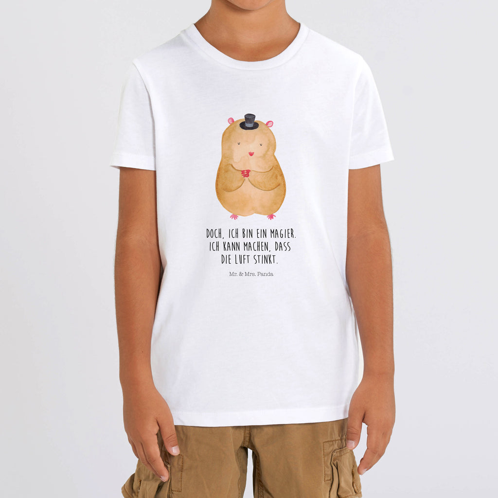 3-4 Jahre Kinder T-Shirt Hamster mit Hut Tiermotive, Gute Laune, lustige Sprüche, Tiere, Hamster, Hut, Magier, Zylinder, Zwerghamster, Zauberer, Houdini