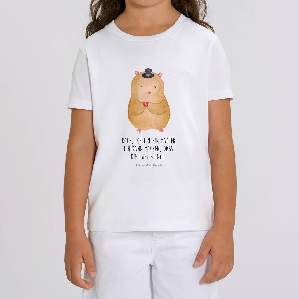 3-4 Jahre Kinder T-Shirt Hamster mit Hut Tiermotive, Gute Laune, lustige Sprüche, Tiere, Hamster, Hut, Magier, Zylinder, Zwerghamster, Zauberer, Houdini