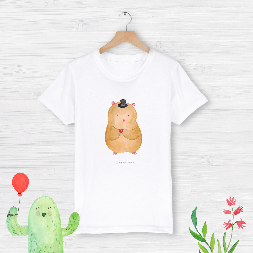 3-4 Jahre Kinder T-Shirt Hamster mit Hut Tiermotive, Gute Laune, lustige Sprüche, Tiere, Hamster, Hut, Magier, Zylinder, Zwerghamster, Zauberer, Houdini