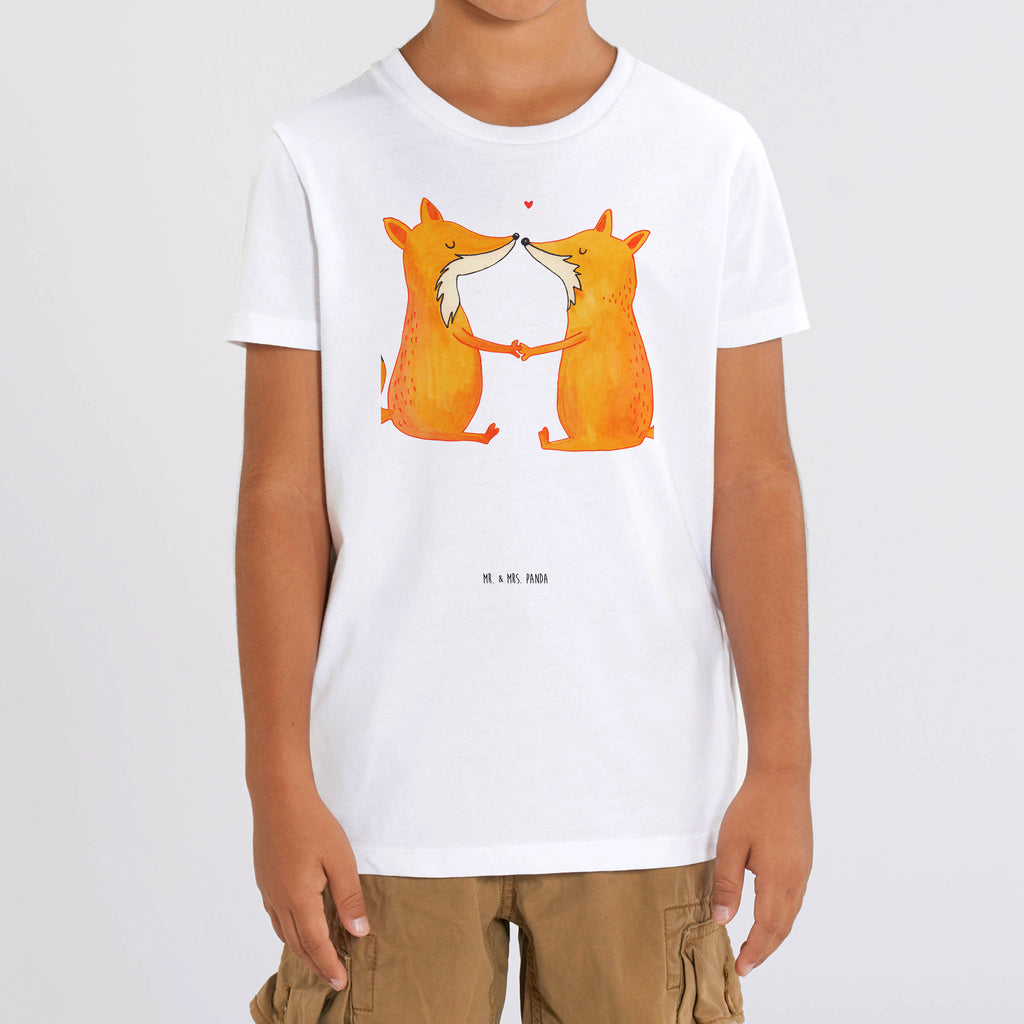3-4 Jahre Kinder T-Shirt Füchse Liebe Fuchs, Füchse, Fox, Liebe, Liebespaar, Paar, Partner, Freundin, Freund, Ehe, Verlobte, Ehemann, Ehefrau, Liebesbeweis