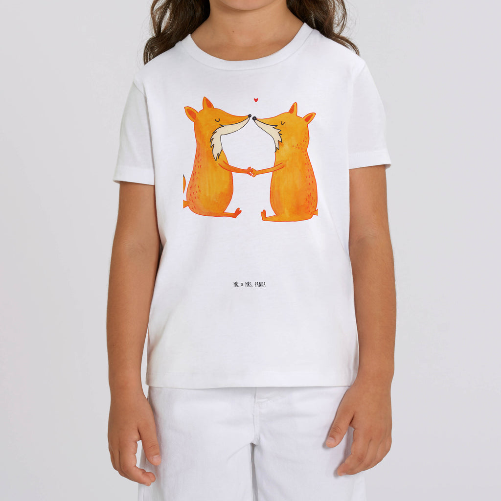 3-4 Jahre Kinder T-Shirt Füchse Liebe Fuchs, Füchse, Fox, Liebe, Liebespaar, Paar, Partner, Freundin, Freund, Ehe, Verlobte, Ehemann, Ehefrau, Liebesbeweis