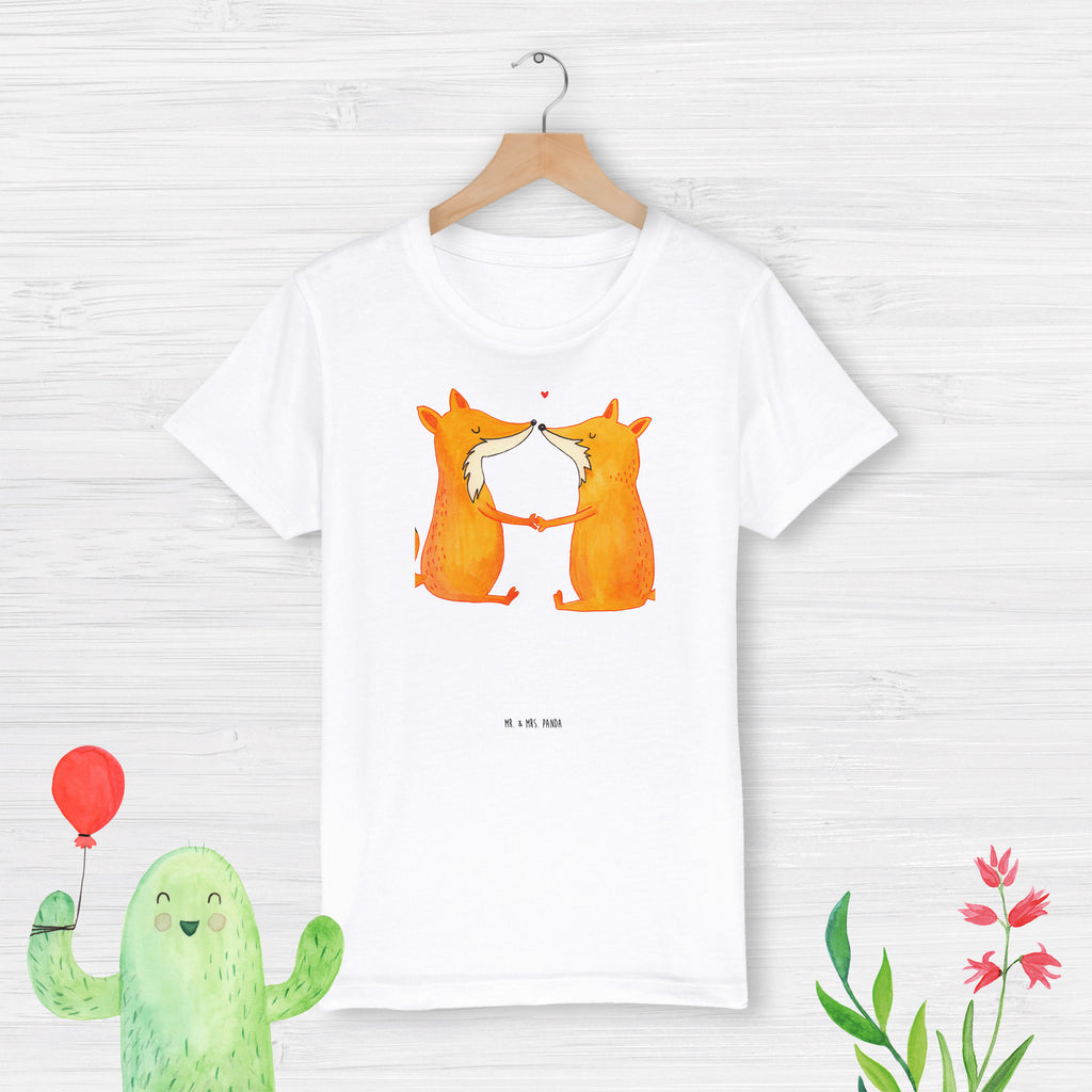 3-4 Jahre Kinder T-Shirt Füchse Liebe Fuchs, Füchse, Fox, Liebe, Liebespaar, Paar, Partner, Freundin, Freund, Ehe, Verlobte, Ehemann, Ehefrau, Liebesbeweis