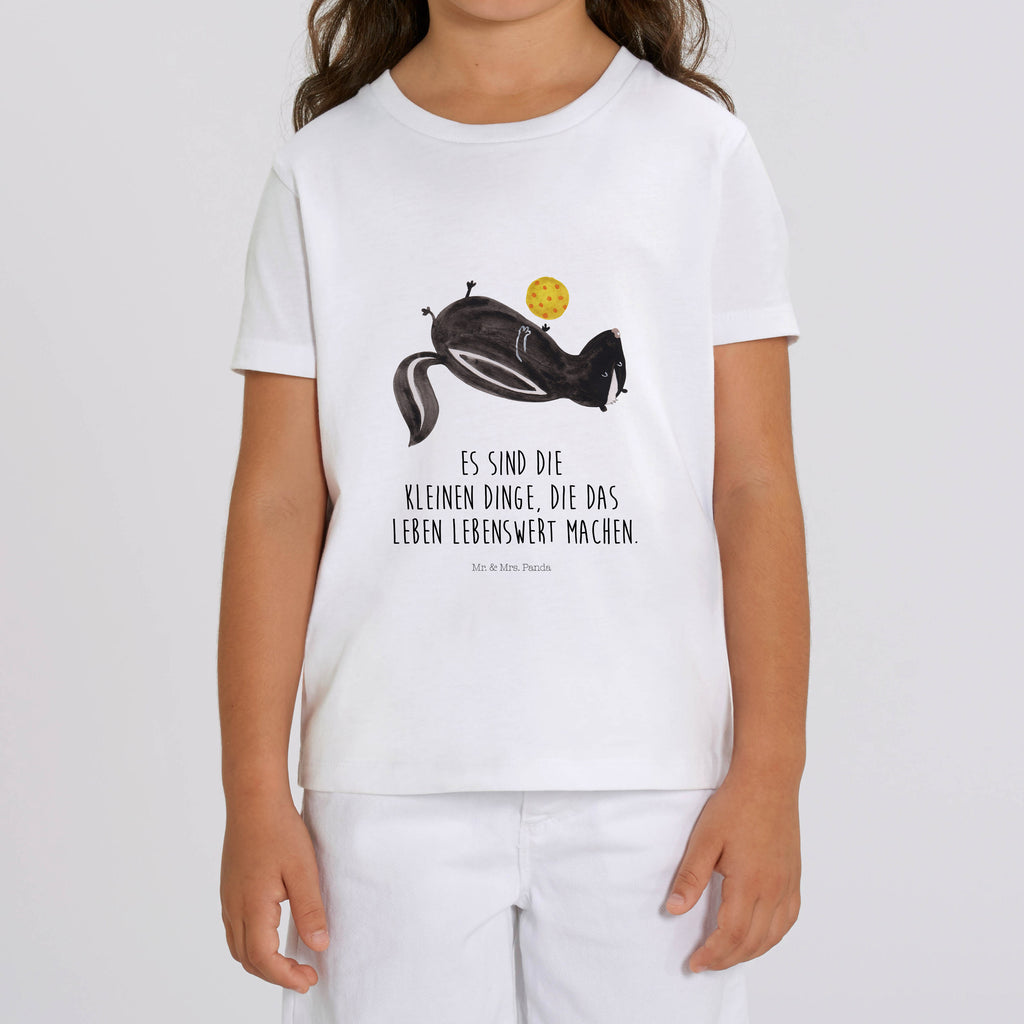 3-4 Jahre Kinder T-Shirt Stinktier Ball Stinktier, Skunk, Wildtier, Raubtier, Stinker, Stinki, verspielt, Weisheit